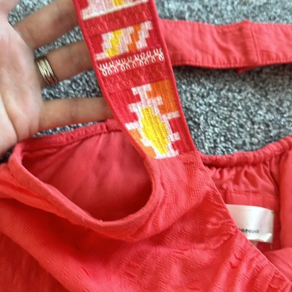 By Anthropologie coral embroidered tunic dress s - Picture 5 of 10